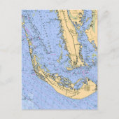 Florida - Sanibel Captiva Nautical Chart Postcard ポストカード (正面)