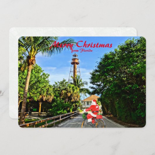 Florida Santaから自転車でメリークリスマス シーズンカード (正面/裏面)