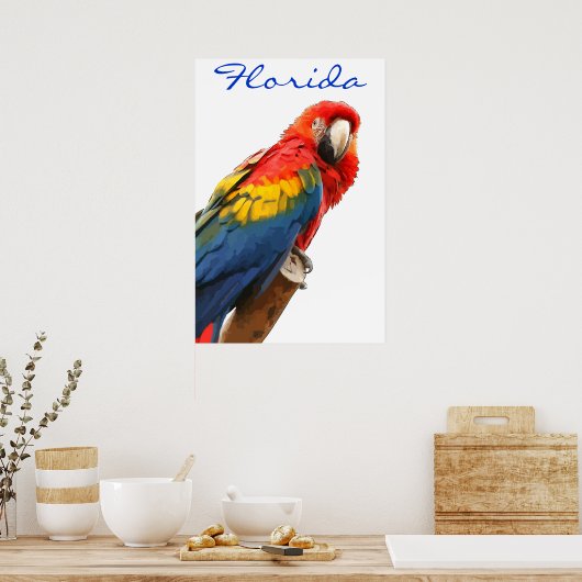 Florida Scarlet Macaw Poster ポスター (キッチン)