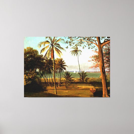 Florida Scene、Albert Bierstadtの有名なアートワーク キャンバスプリント (正面)