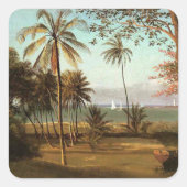 Florida Scene by Albert Bierstadt スクエアシール (正面)