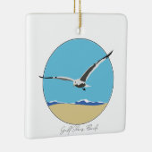 Florida Sea Gull over Florida Shoresビーチ セラミックオーナメント (右)