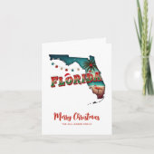 Florida State Christmas Map シーズンカード (正面)