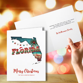 Florida State Christmas Map シーズンカード