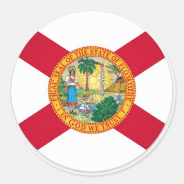 Florida State Flag – Official Seal Patriotic ラウンドシール