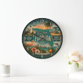 Florida State Heritage Flamingo Beaches ラージ壁時計 (ホーム)