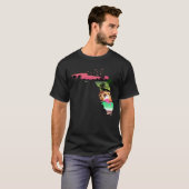 Florida Summer Palm Trees 80s Beach Sunset Tシャツ (正面フル)