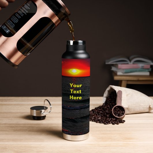Florida Sunset ウォーターボトル (コーヒー (回転後))