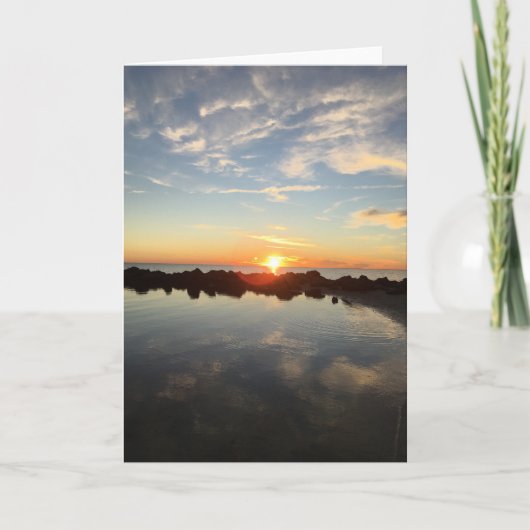 florida sunset greeting card (空白のinside) カード (正面)