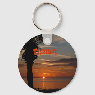 Florida Sunset with Palm Tree keychain キーホルダー