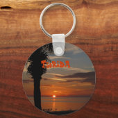 Florida Sunset with Palm Tree keychain キーホルダー (正面)