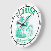 Florida Sunshine State Timepiece ラージ壁時計 (傾斜)
