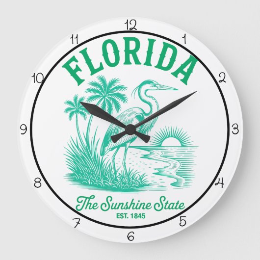 Florida Sunshine State Timepiece ラージ壁時計 (正面)