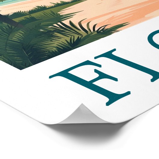 Florida Sunshine State – Tropical Beach Paradise ポスター (角)