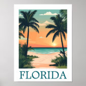 Florida Sunshine State – Tropical Beach Paradise ポスター (正面)