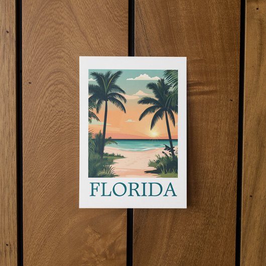 Florida Sunshine State – Tropical Beach Paradise ポストカード