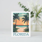 Florida Sunshine State – Tropical Beach Paradise ポストカード (スタンド正面)