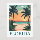 Florida Sunshine State – Tropical Beach Paradise ポストカード (正面)