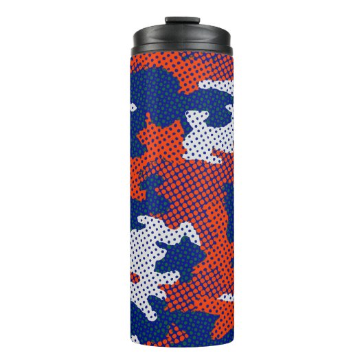 Florida Swamp Gator Blue & Orange Camo  タンブラー (正面)