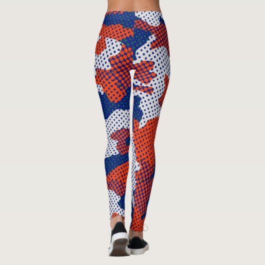 Florida Swamp Gator Blue & Orange Camo  レギンス (裏面)