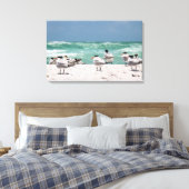 Florida Terns on White Sandy Florida Beach キャンバスプリント (インサイチュ (寝室))