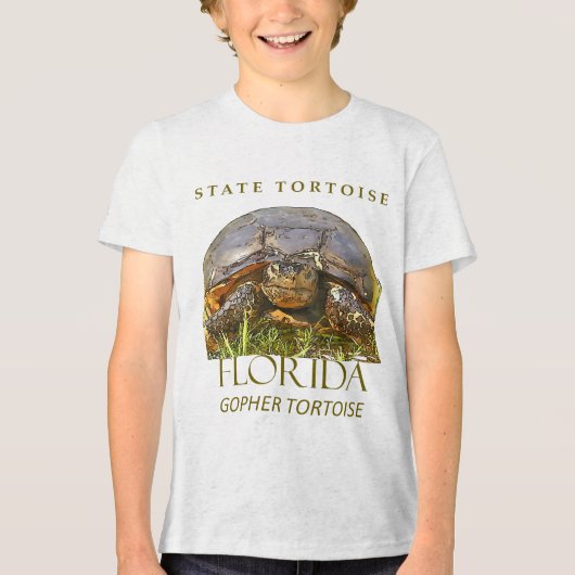 Florida Territory Gopher Tortoise Design トライブレンドＴシャツ (正面)