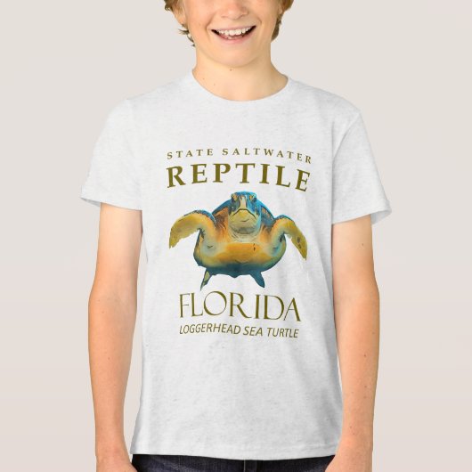 Florida Territory Loggerhead Sea Turtle トライブレンドＴシャツ (正面)