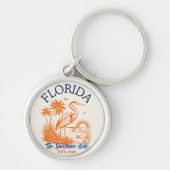Florida The Sunshine State – Beach & Palms Design キーホルダー (正面)