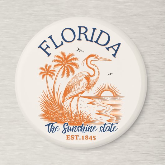 Florida The Sunshine State – Beach & Palms Design マグネット