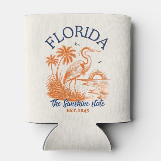 Florida The Sunshine State - & Palm Beach Scene 缶クーラー (裏面)