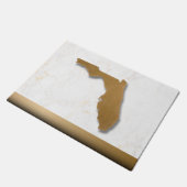 Florida Theme Elegant Modern Chic Gold & Marble ドアマット (アングル)