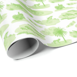 Florida Toile (Lime Green) Wrapping Paper ラッピングペーパー