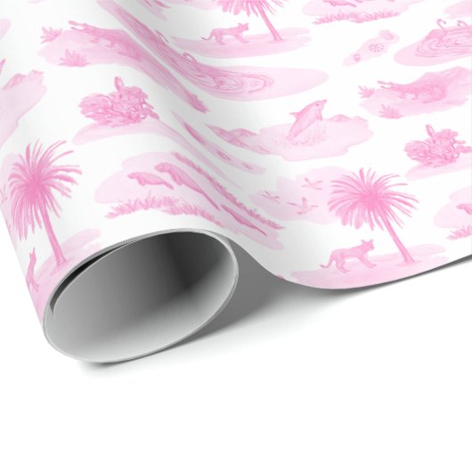 Florida Toile (Pink)  ラッピングペーパー (ロールコーナー)