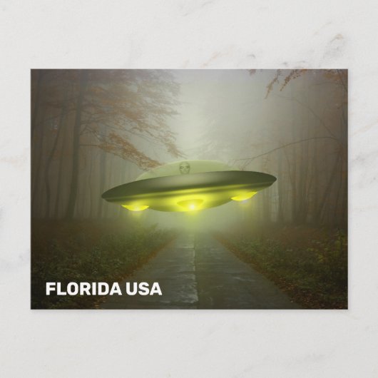 FLORIDA USA SPACESHIP UFO ARTポストカード ポストカード (正面)