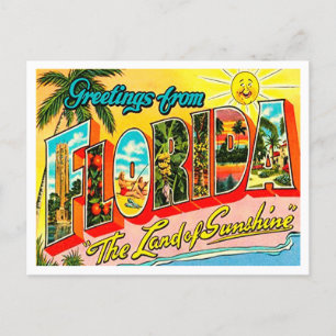Florida Vintage Travelポストカードからの挨拶 ポストカード