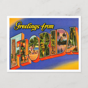 Florida Vintage Travelポストカードからの挨拶 ポストカード