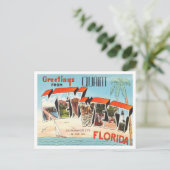 Florida Vintage Travel鍵ウェストからの挨拶 ポストカード (スタンド正面)