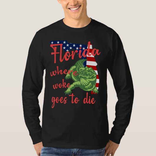Florida Where Woke Goes To Die American Flag And A Tシャツ (正面)