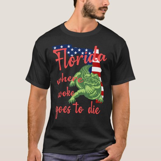 Florida Where Woke Goes To Die American Flag And A Tシャツ (正面)