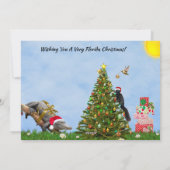 Florida Wildlife Christmas Flat Holiday Card シーズンカード (裏面)