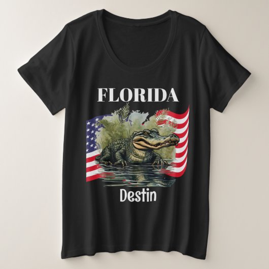 Florida Women's Dark プラスサイズTシャツ (デザイン正面)