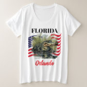 Florida Women's Plus Size T-Shirt  プラスサイズTシャツ (デザイン正面)