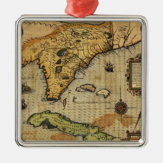 FloridaPanoramic MapFlorida メタルオーナメント (正面)