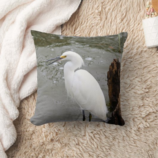 Florida's Singing Egret クッション (ブランケット)