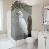 Florida's Singing Egret シャワーカーテン (インサイチュ)