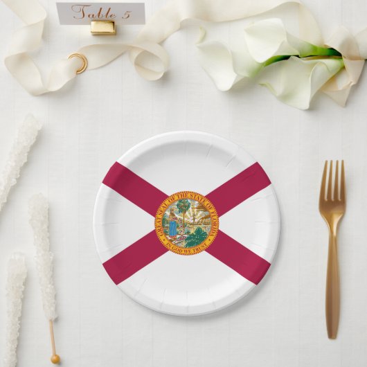 Floridian Flag, Flag of Florida ペーパープレート (ウェディング)