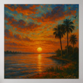 Floridian Sunset Landscape ポスター (正面)