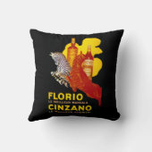 FlorioチンザノのヴィンテージPosterEurope クッション (裏面)