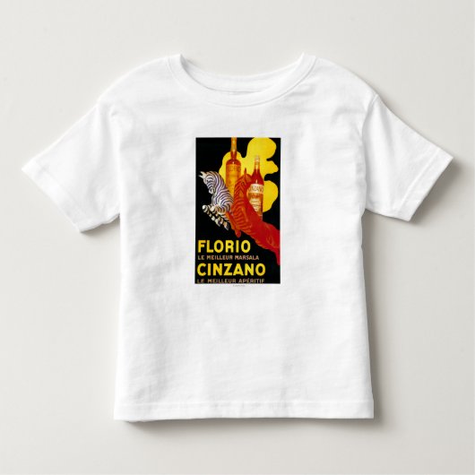 FlorioチンザノのヴィンテージPosterEurope トドラーTシャツ (正面)