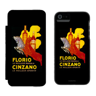 FlorioチンザノのヴィンテージPosterEurope iPhone SE/5/5sウォレットケース